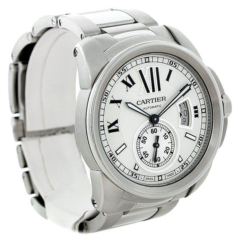 Cartier Calibre Stainless Steel Automatic Mens Watch W7100015 SwissWatchExpo