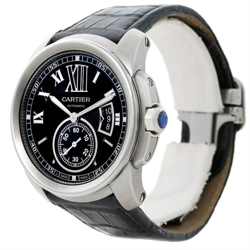 Cartier Calibre Steel Automatic Mens Watch W7100014 SwissWatchExpo