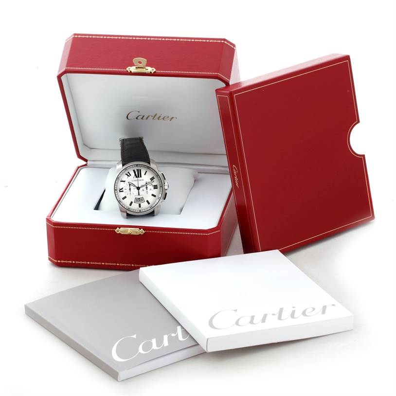 Cartier Calibre Steel Chronograph Mens Watch W7100046 | SwissWatchExpo