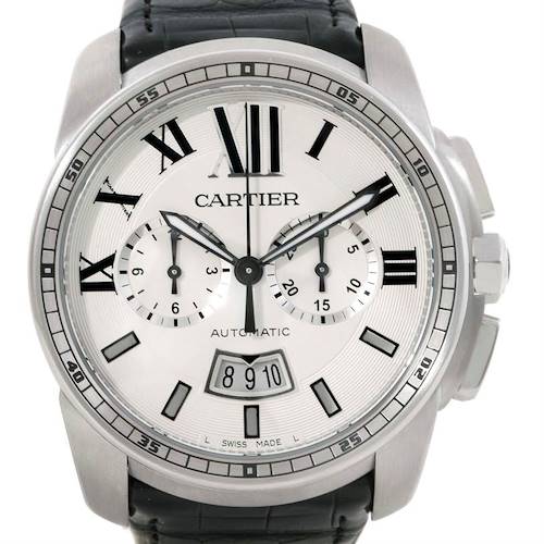 Photo of Calibre De Cartier Steel Chronograph Mens Watch W7100046