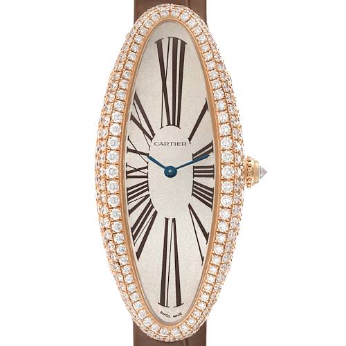 Photo of Cartier Baignoire Allongee Rose Gold Diamond Ladies Watch WJBA0006