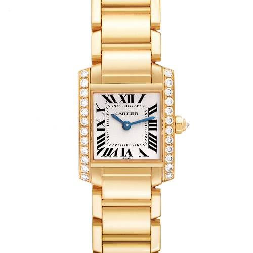 Photo of Cartier Tank Francaise Yellow Gold Diamond Ladies Watch WE1001R8