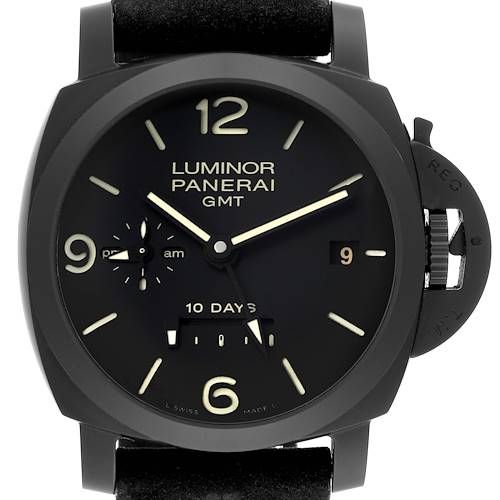 Photo of Panerai Luminor 1950 10 Days GMT 24H Carbotech Mens Watch PAM00335 Box Papers