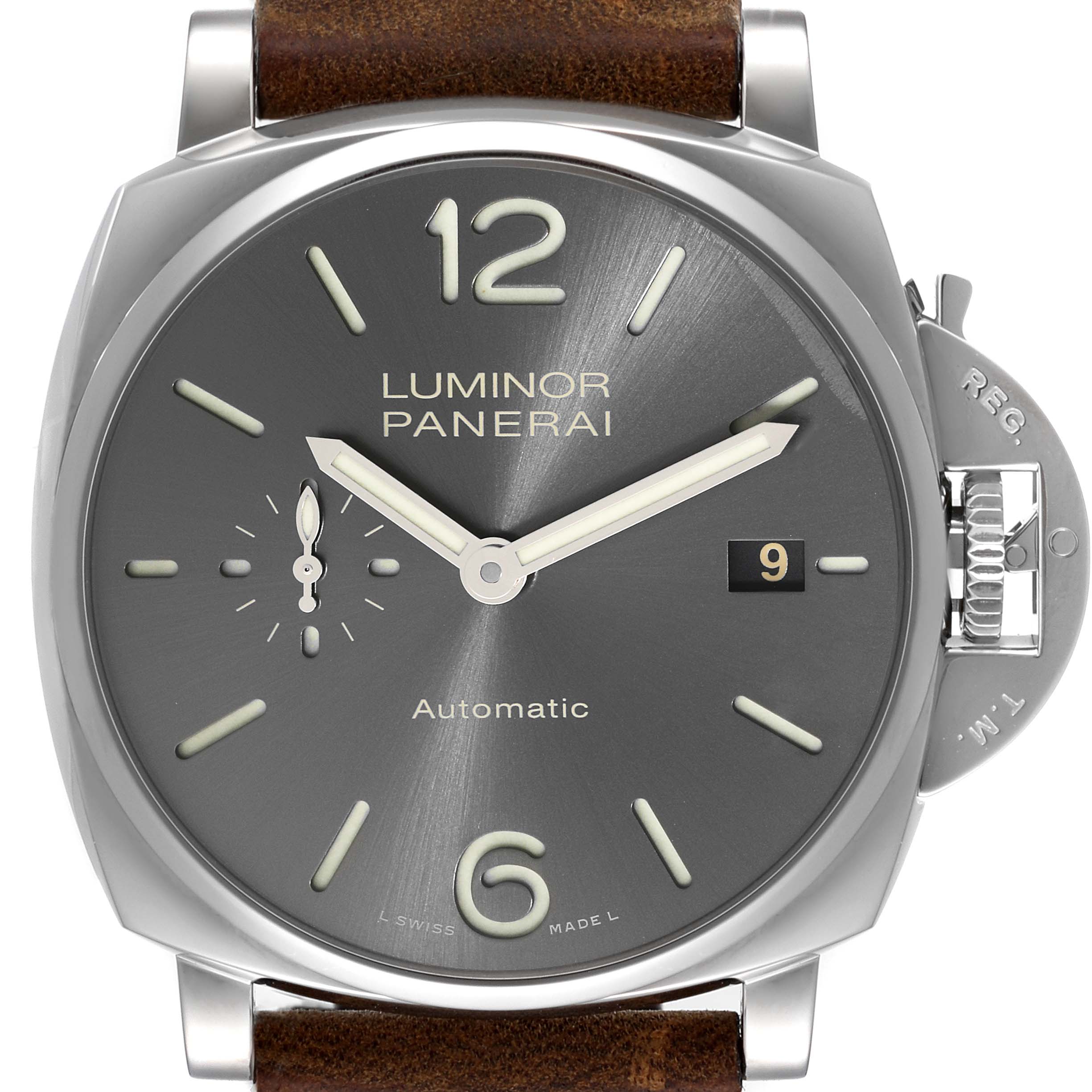 Panerai Luminor Due 42mm Grey Dial Mens Watch PAM00904