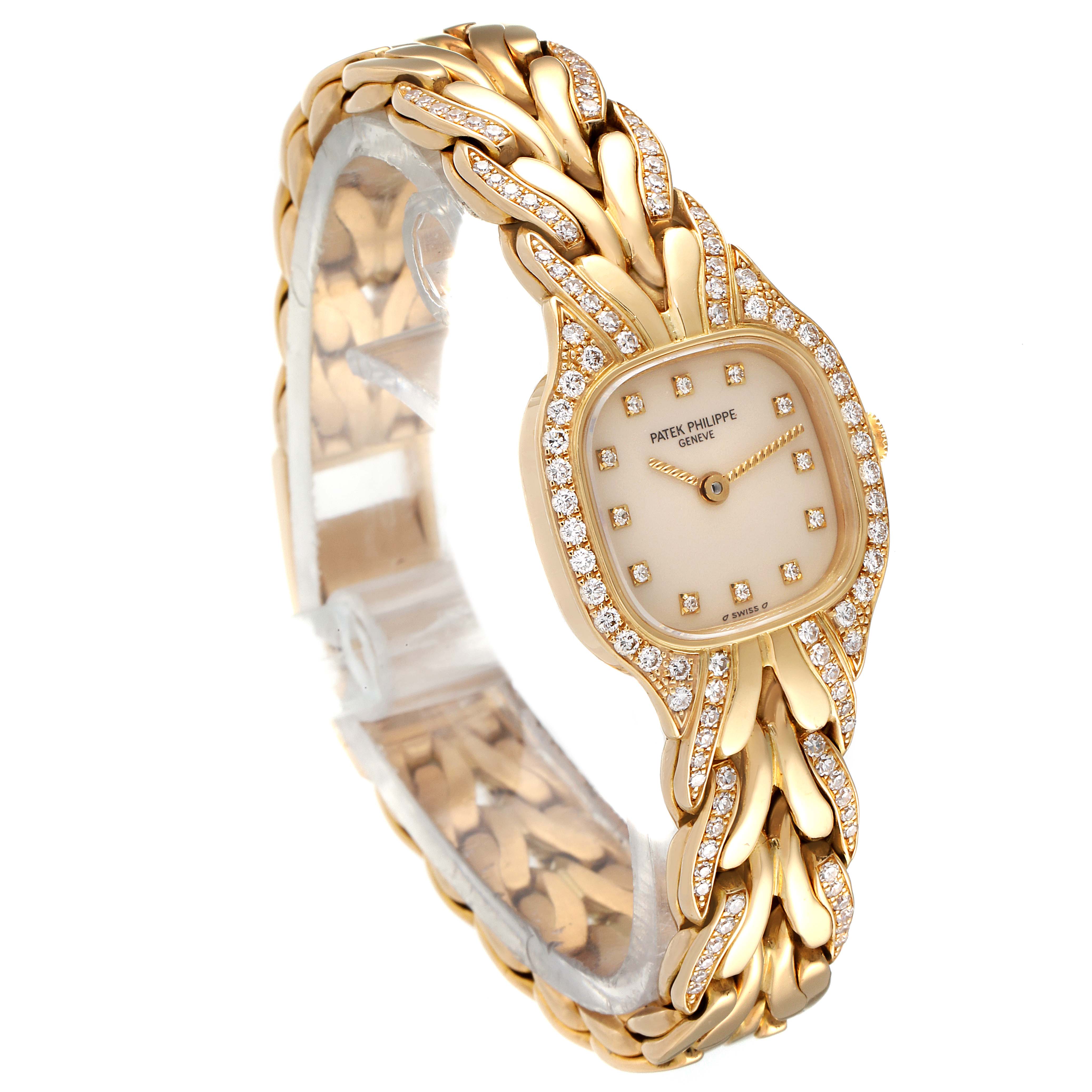 Patek Philippe La Flamme 18k Yellow Gold Diamond Ladies Watch 4715 ...