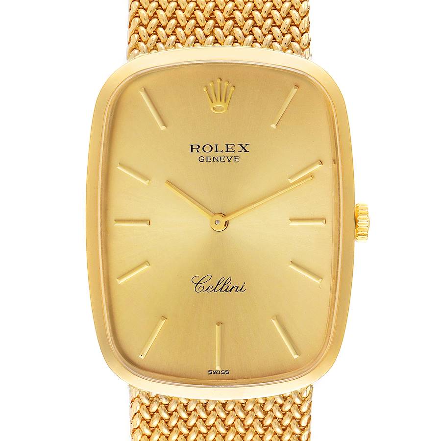 Rolex Cellini Champagne Dial 18k Yellow Gold Vintage Mens Watch 4310 Papers SwissWatchExpo