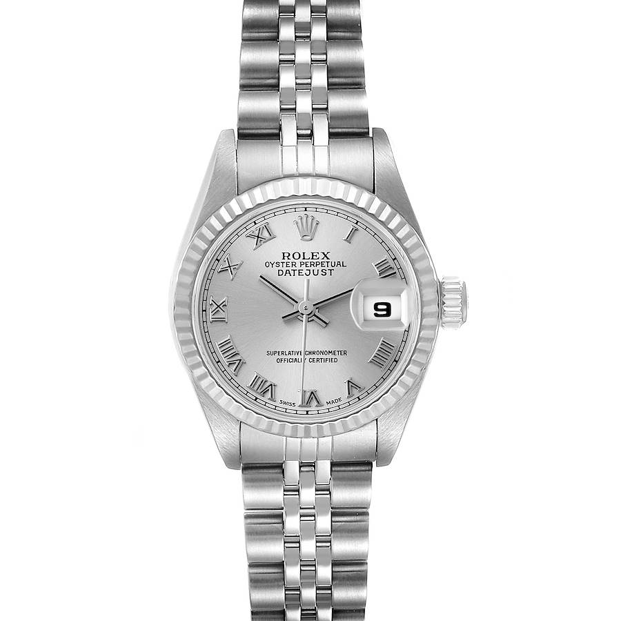 Rolex Datejust 26 Steel White Gold Silver Dial Ladies Watch 79174 Box Papers SwissWatchExpo