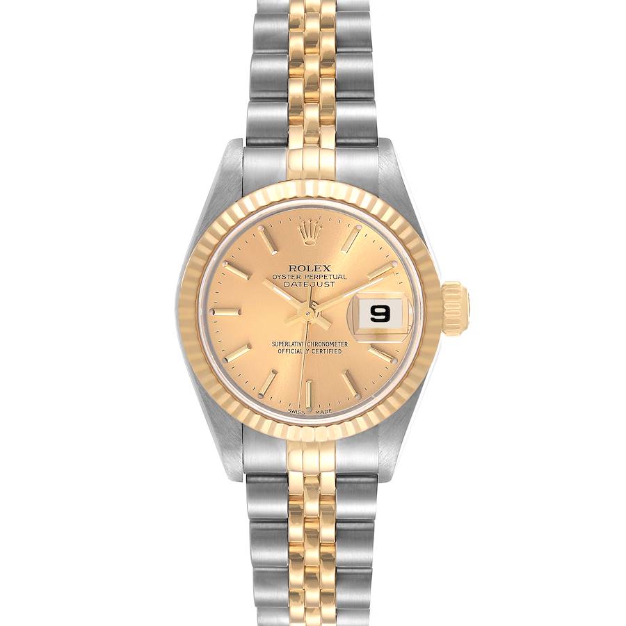 Rolex Datejust Steel Yellow Gold Champagne Dial Ladies Watch 79173 SwissWatchExpo