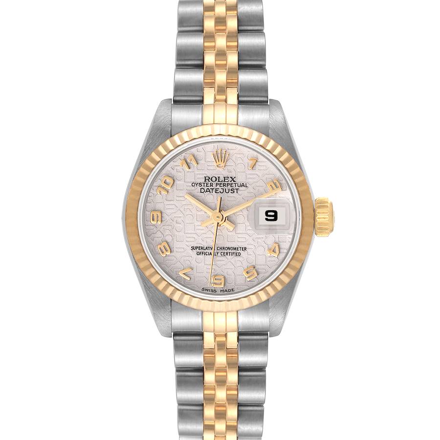 Rolex Datejust Steel Yellow Gold Ivory Anniversary Dial Ladies Watch 69173 SwissWatchExpo