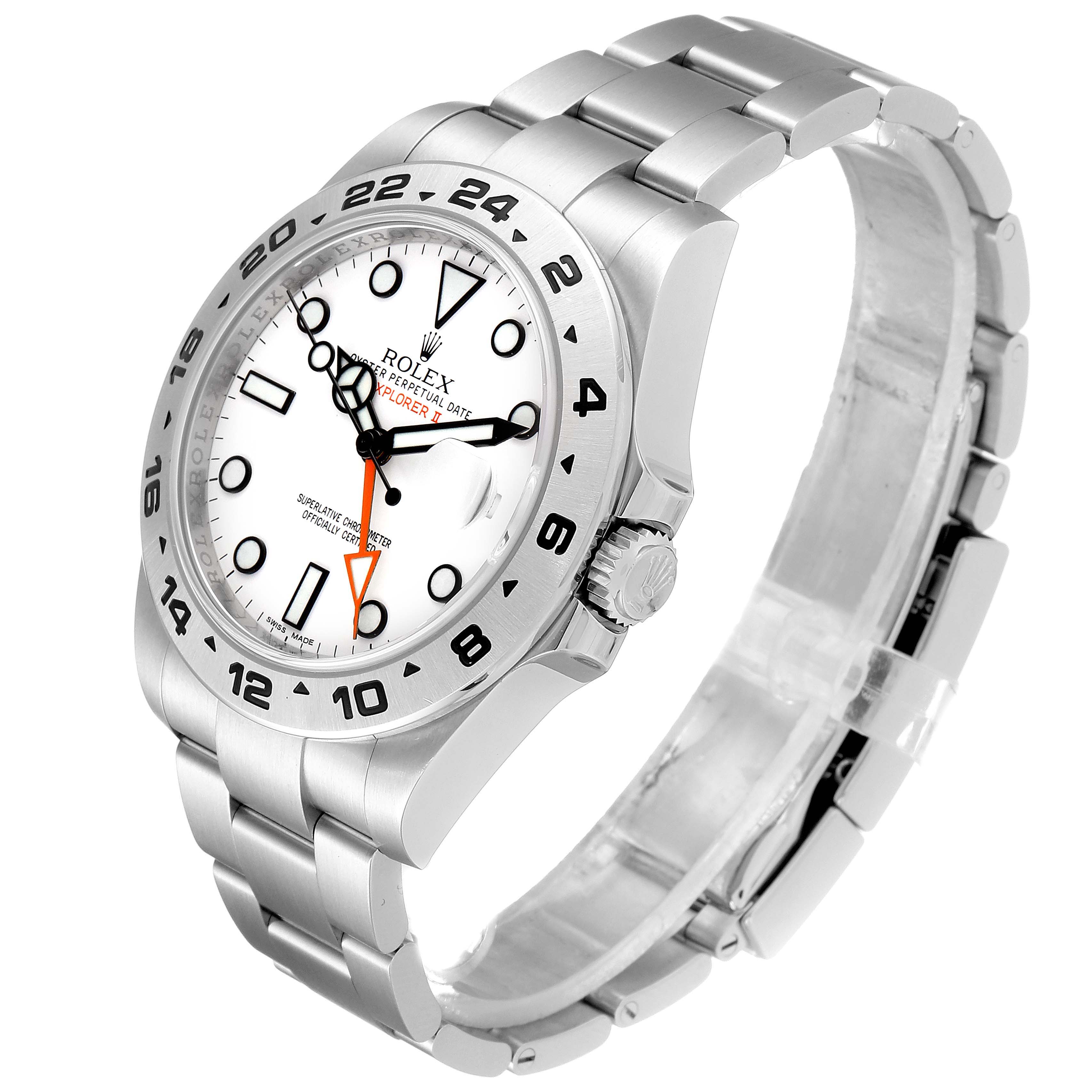 The image shows a Rolex Explorer 216570 Men
s Stainless Steel White Dial 216570 Men
s Stainless Steel White Dial watch from an angled view, highlighting its face, bezel, crown, and bracelet.