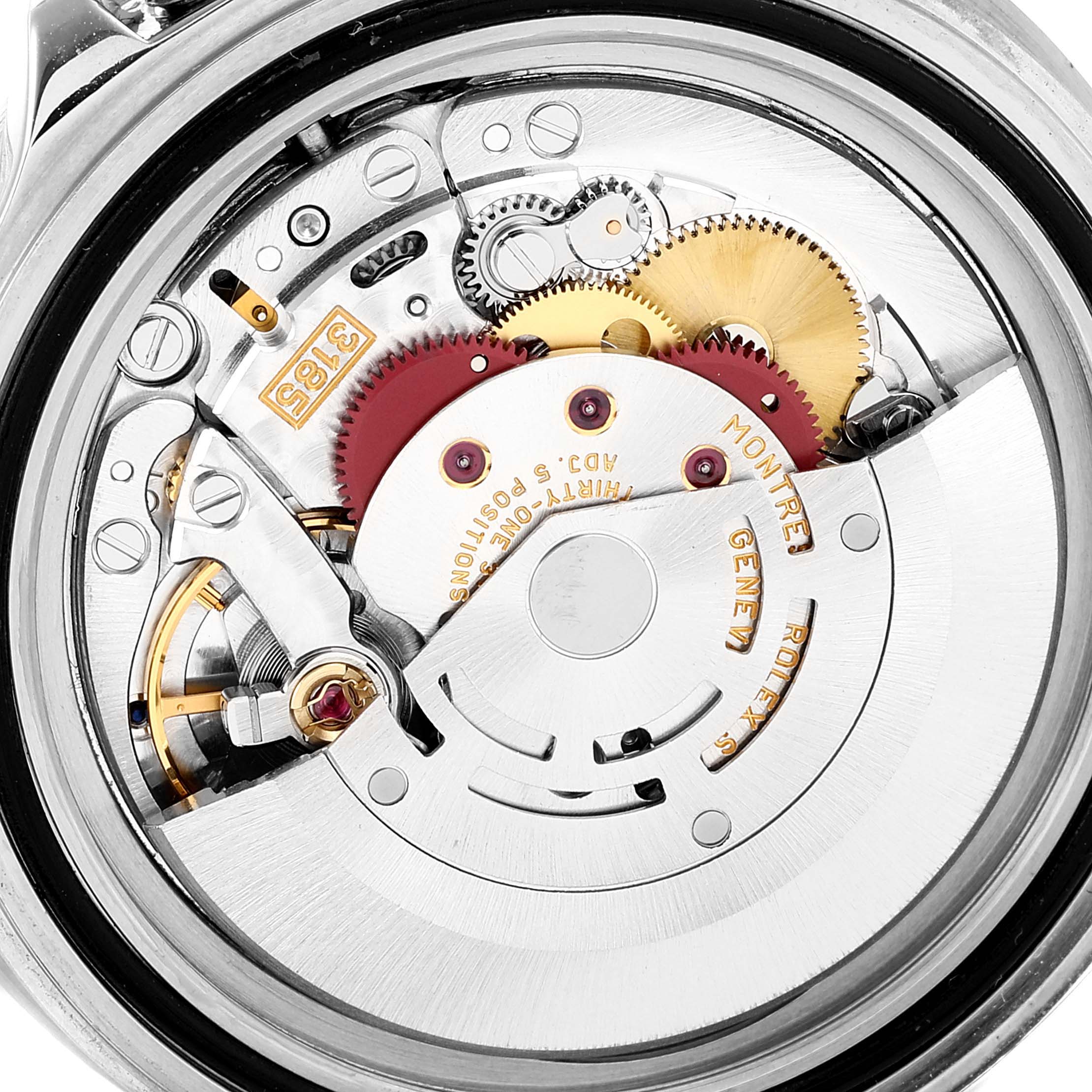 The image shows the back view of the movement mechanism of the Rolex GMT-Master 16710 Men
s Stainless Steel Black Dial 16710 Men
s Stainless Steel Black Dial watch.