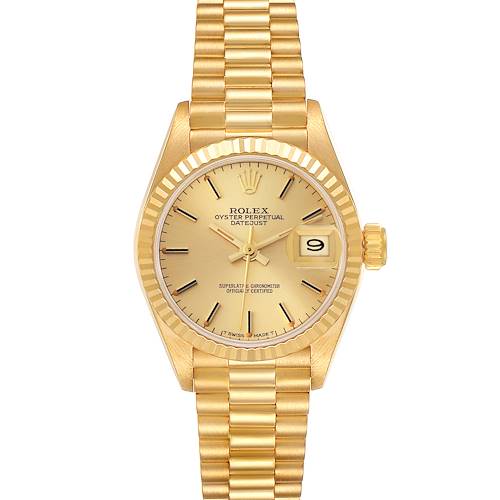 Photo of NOT FOR SALE Rolex President Datejust Yellow Gold Champagne Dial Ladies Watch 69178 PARTIAL PAYMENT