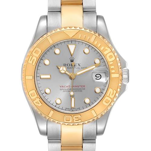 Photo of Rolex Yachtmaster 35 Midsize Steel Yellow Gold Mens Watch 168623