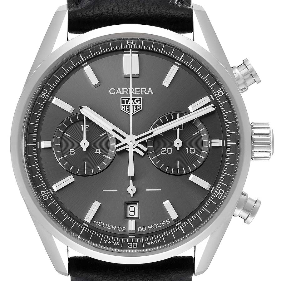 Tag Heuer Carrera Calibre Grey Dial Steel Mens Watch CBN2012 Box Card SwissWatchExpo