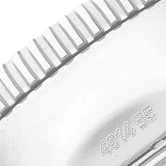 The image shows a close-up of the bezel and part of the casing with engraved details of a Breitling Superocean A23370 Men's Stainless Steel Blue Dial A23370 Men's Stainless Steel Blue Dial watch.