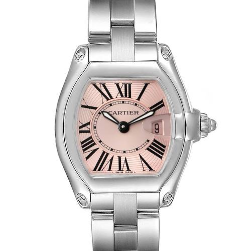 Photo of Cartier Roadster Pink Dial Stainless Steel Ladies Watch W62017V3