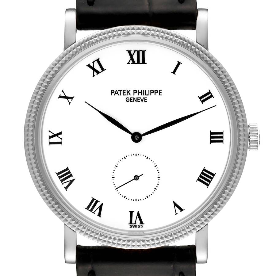 Patek Philippe Calatrava White Gold Mens Watch 3919 Box Papers SwissWatchExpo