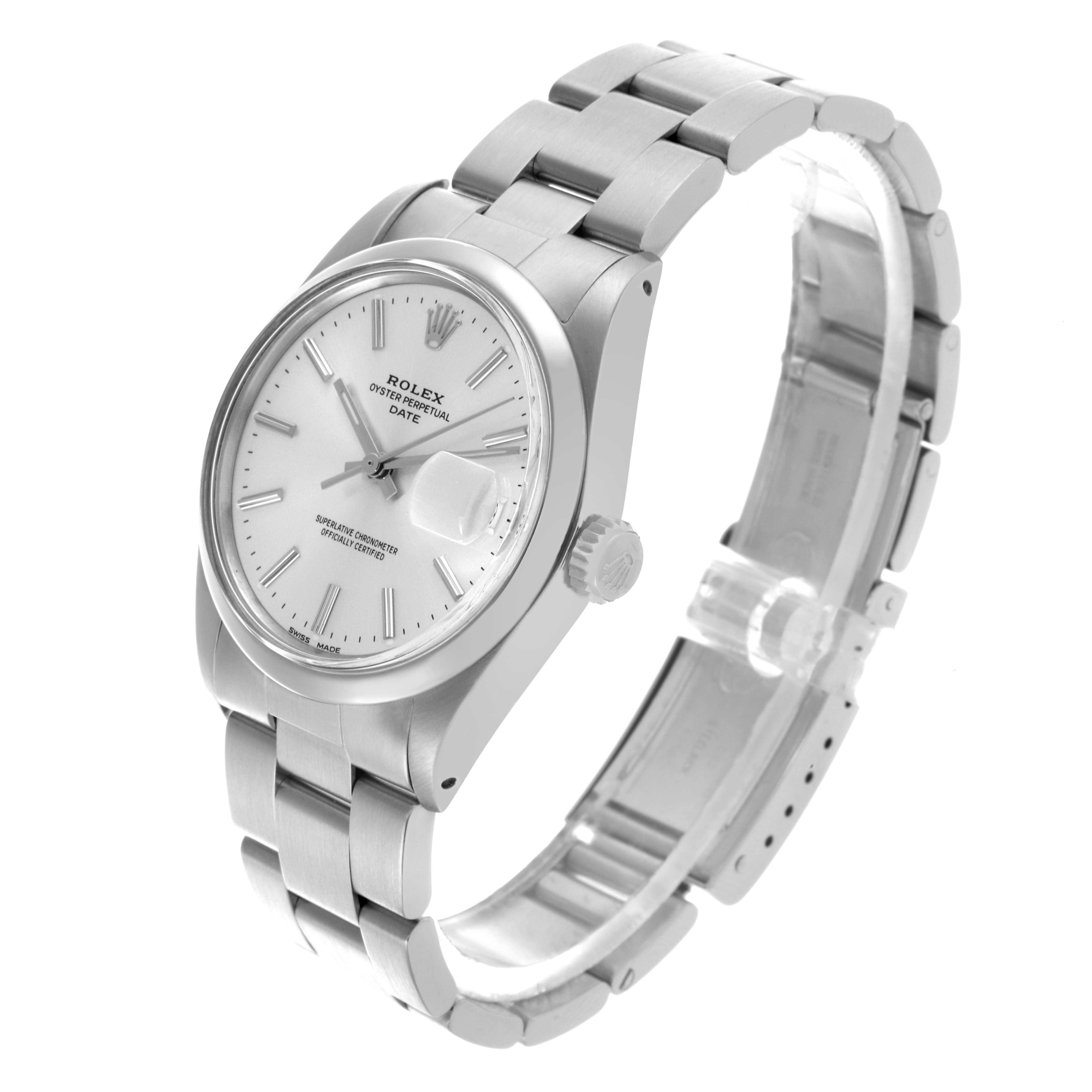 The Rolex Vintage Collection 1500 Men's Stainless Steel Silver Dial 1500 Men's Stainless Steel Silver Dial watch is shown at a three-quarter angle, displaying the face, case, crown, and bracelet.