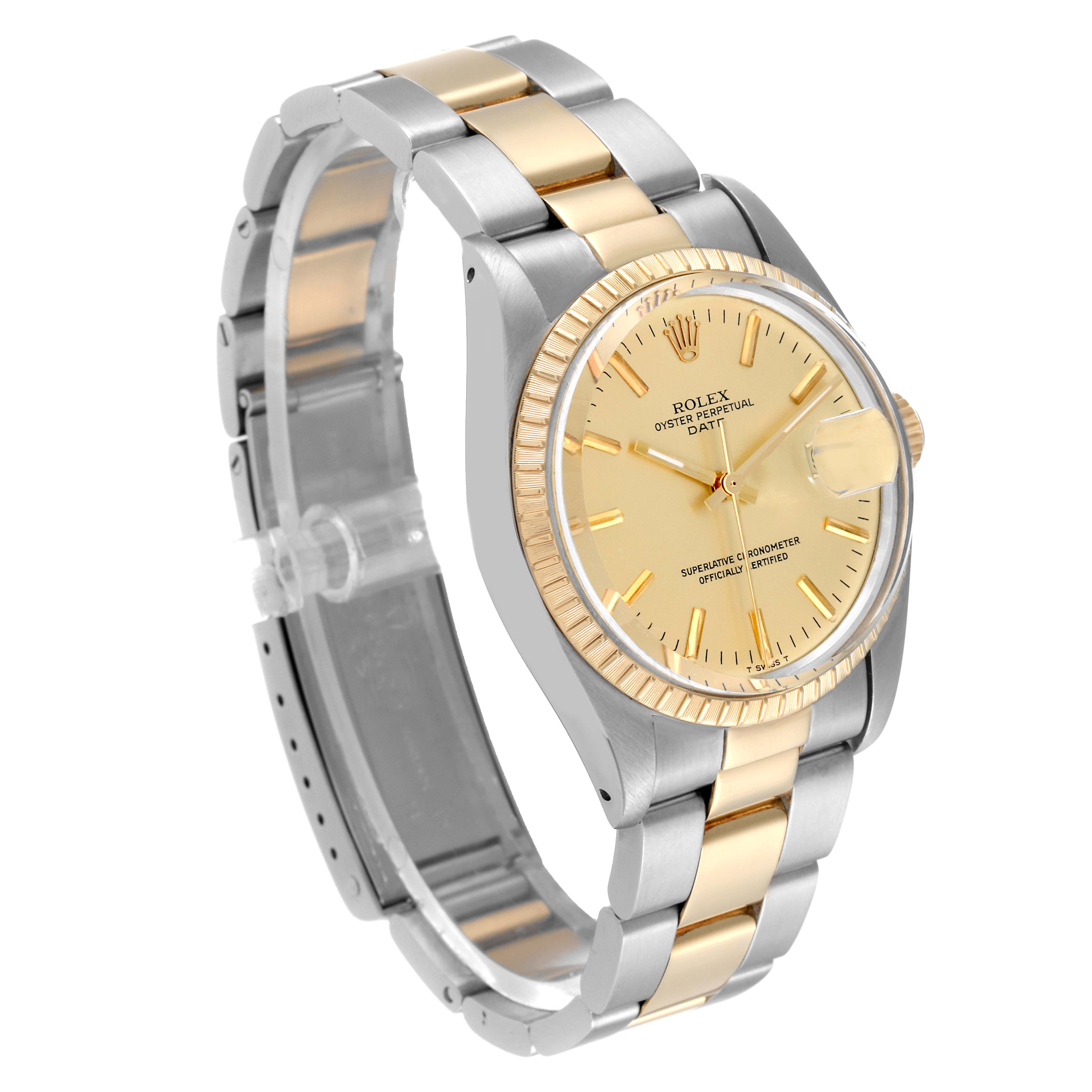 Rolex Date Steel Yellow Gold Vintage Mens Watch 1505 Box Papers ...