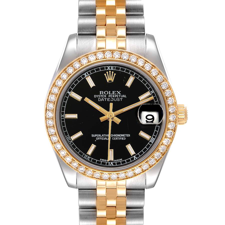 Rolex Datejust 31 Midsize Steel Yellow Gold Diamond Ladies Watch 178383 CHANGE DIAL SwissWatchExpo