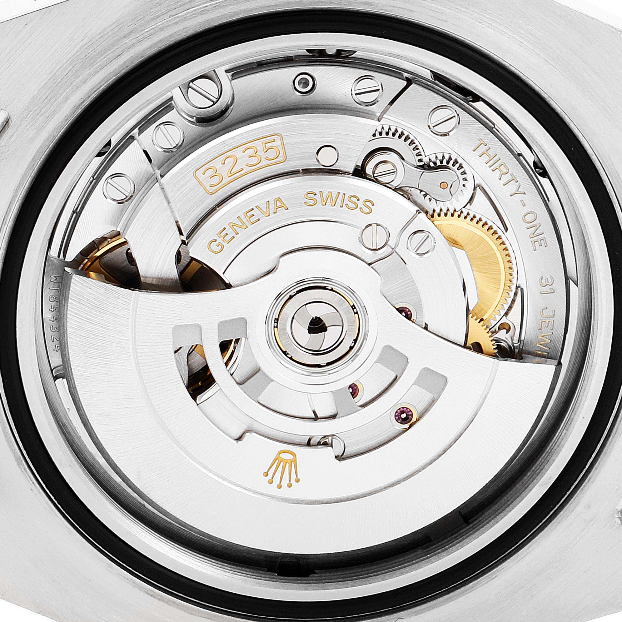 The image shows the movement mechanism of a Rolex Sea-Dweller 126603 Men's Steel and Gold (two tone) Black Dial 126603 Men's Steel and Gold (two tone) Black Dial watch, specifically its caliber 3235.