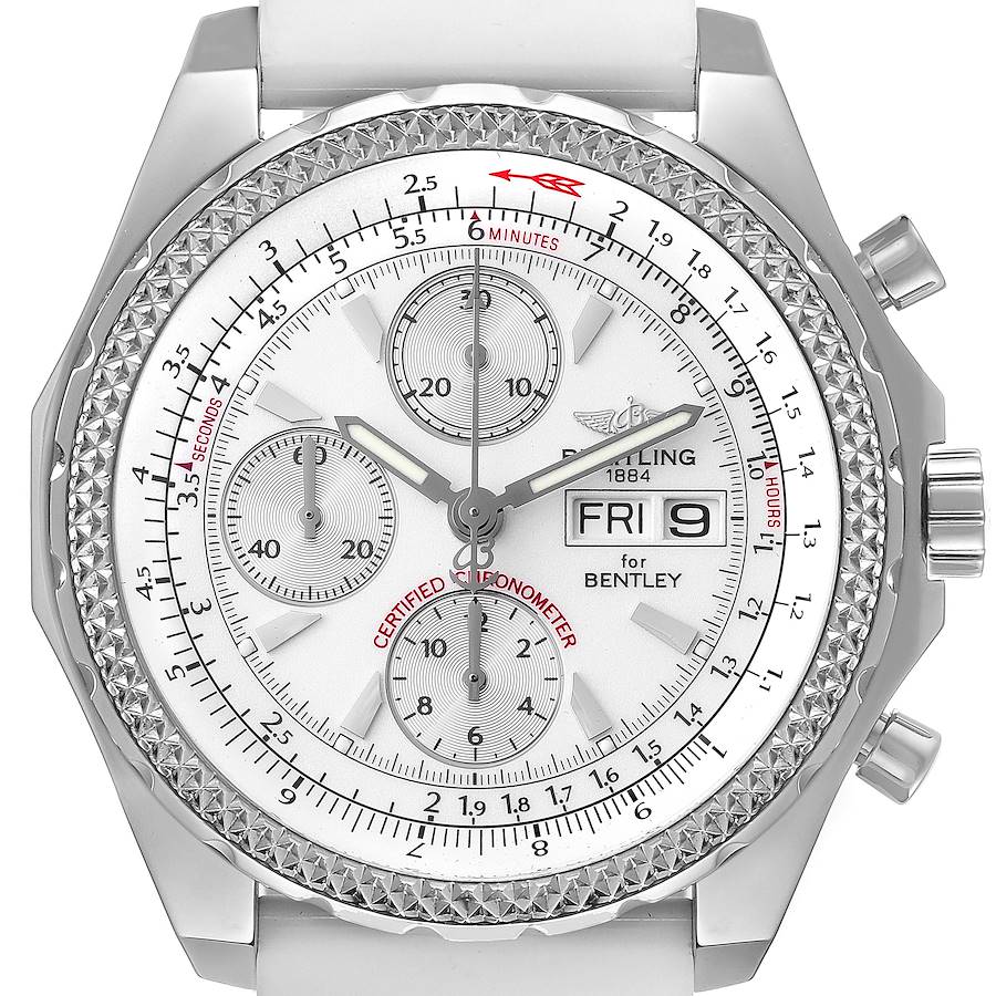 Breitling Bentley Motors GT White Dial Chronograph Watch A13362 SwissWatchExpo
