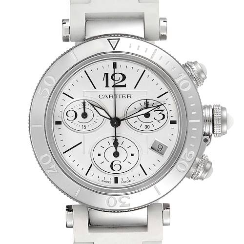 Photo of Cartier Pasha Seatimer Chronograph Ladies Watch W3140005 Box Papers