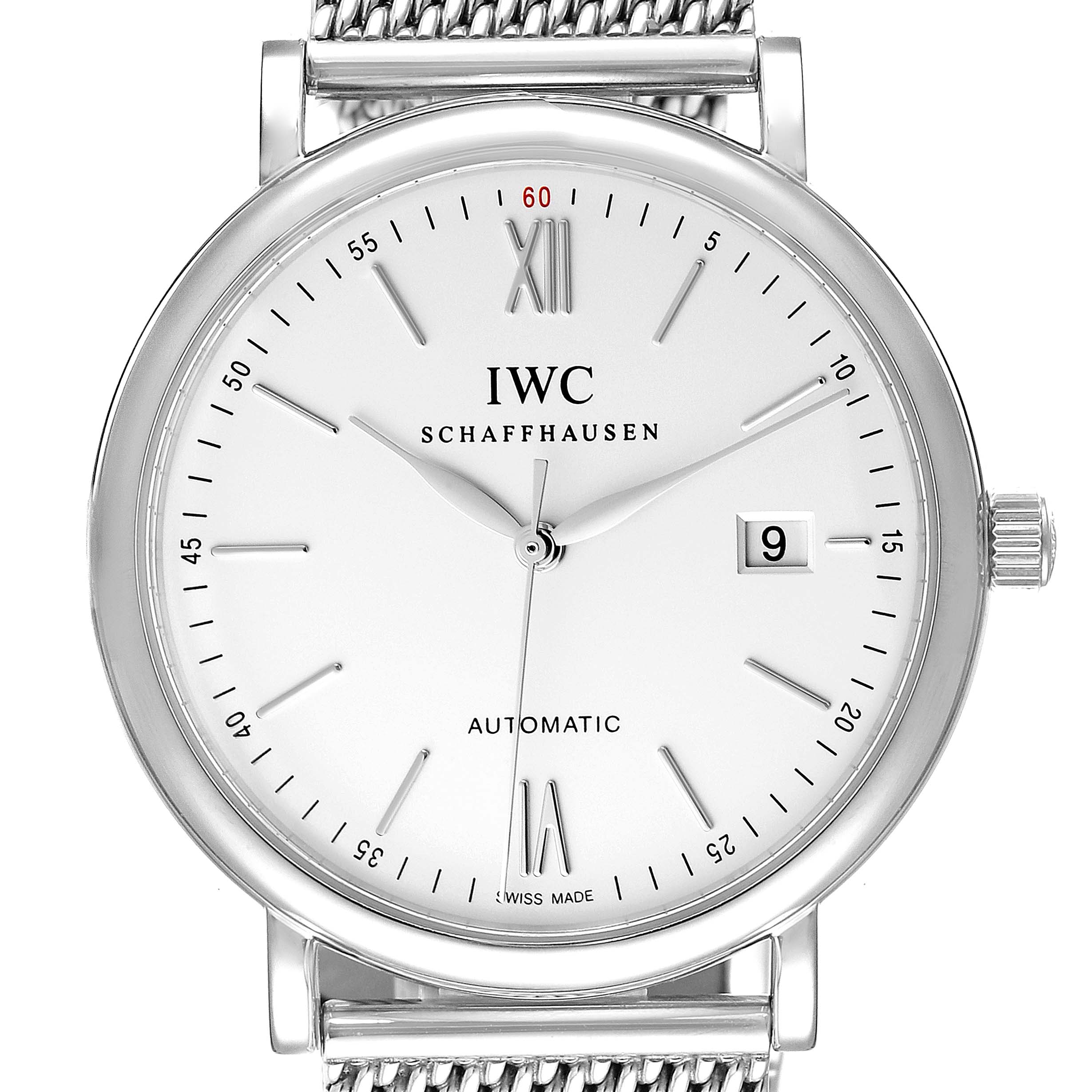 IWC Portofino Silver Dial Automatic Steel Mens Watch IW356505 Box