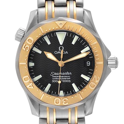 Photo of Omega Seamaster 36 Midsize Yellow Gold Steel Mens Watch 2453.50.00