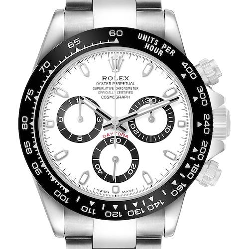 Photo of Rolex Daytona Steel Ceramic Bezel White Panda Dial Mens Watch 116500 Box Card