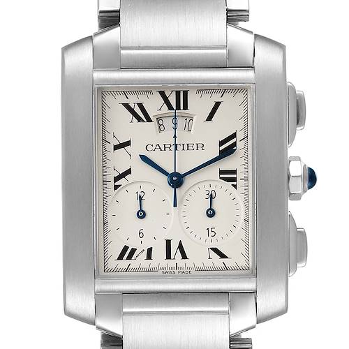 Photo of Cartier Tank Francaise Chrongraph Steel Mens Watch W51024Q3