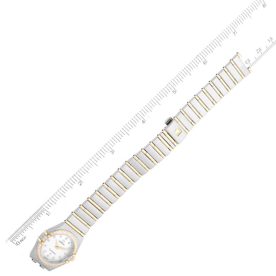 Omega Constellation 95 Steel Yellow Gold Mother Of Pearl Diamond