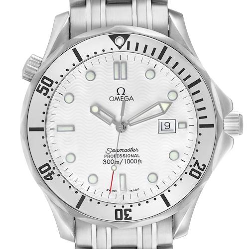 Photo of Omega Seamaster Diver 300M White Wave Dial Steel Mens Watch 2542.22.00