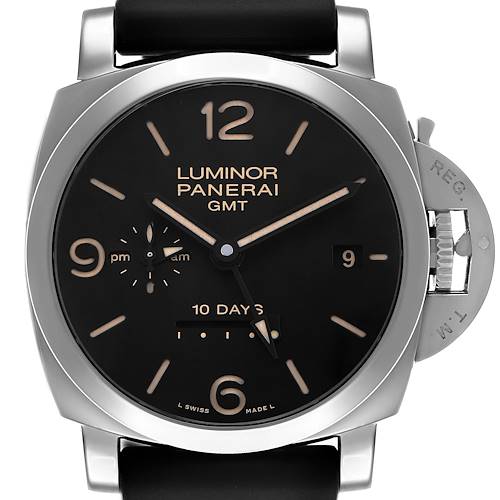 Photo of Panerai Luminor Marina 1950 10 Days GMT Steel Watch PAM00533 Box Papers