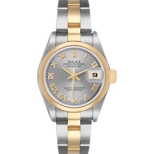 Photo of Rolex Datejust 26 Slate Roman Dial Steel Yellow Gold Ladies Watch 79163