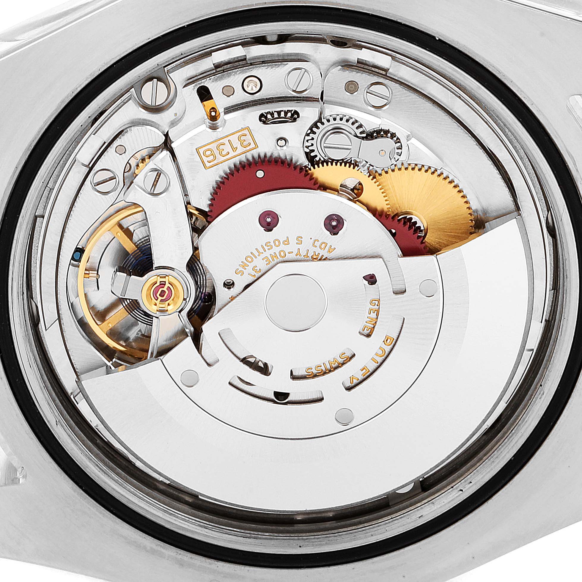 This image shows the internal movement parts of the Rolex Datejust 41 116334 Men
s Stainless Steel Silver Dial 116334 Men
s Stainless Steel Silver Dial model from a back perspective.