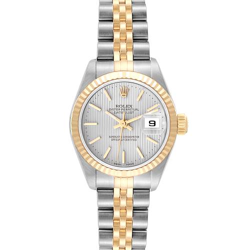 Photo of Rolex Datejust Steel Yellow Gold Tapestry Dial Ladies Watch 79173 Box Papers