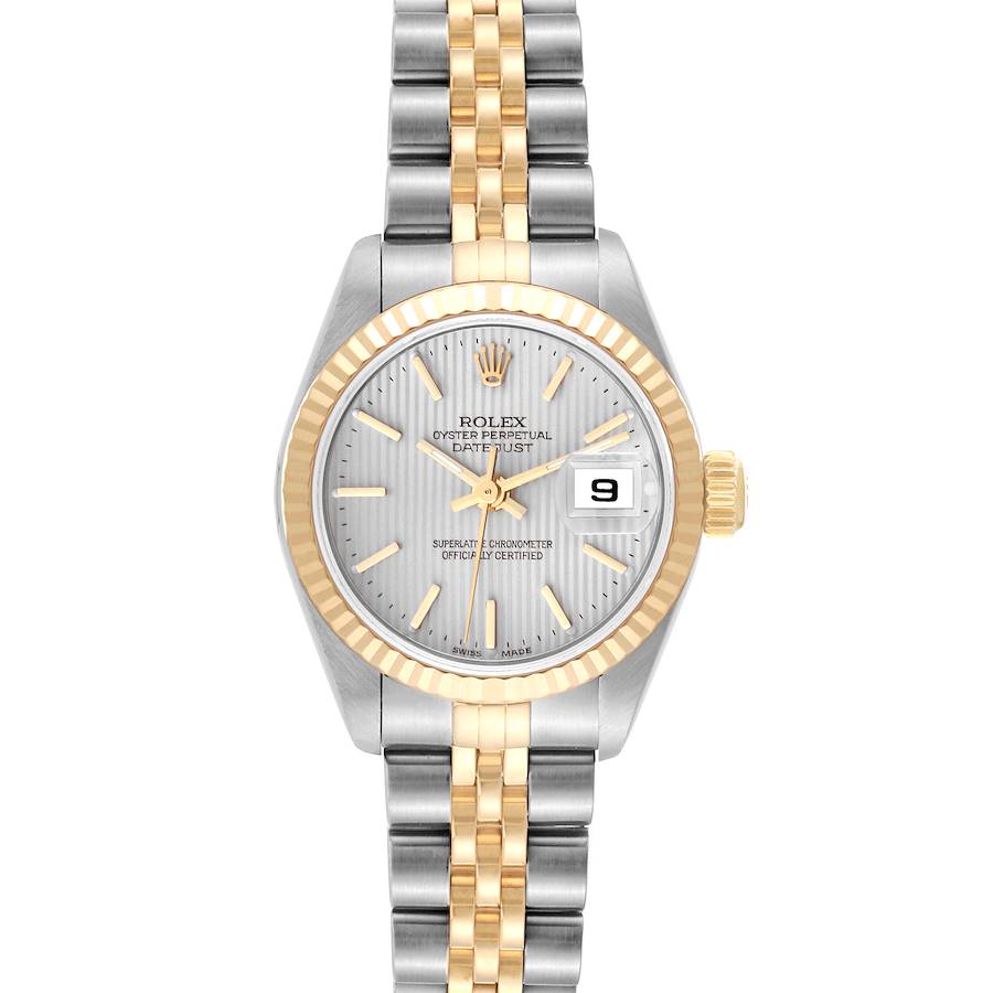 Rolex Datejust Steel Yellow Gold Tapestry Dial Ladies Watch 79173 Box Papers SwissWatchExpo