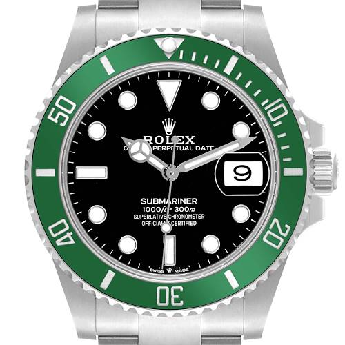Photo of Rolex Submariner Starbucks Green Bezel Steel Mens Watch 126610LV Box Card