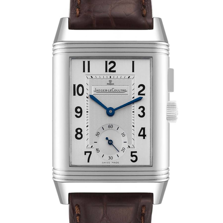 Jaeger LeCoultre Reverso Duo Day Night Steel Mens Watch 272.8.54 Q2718410 Papers SwissWatchExpo