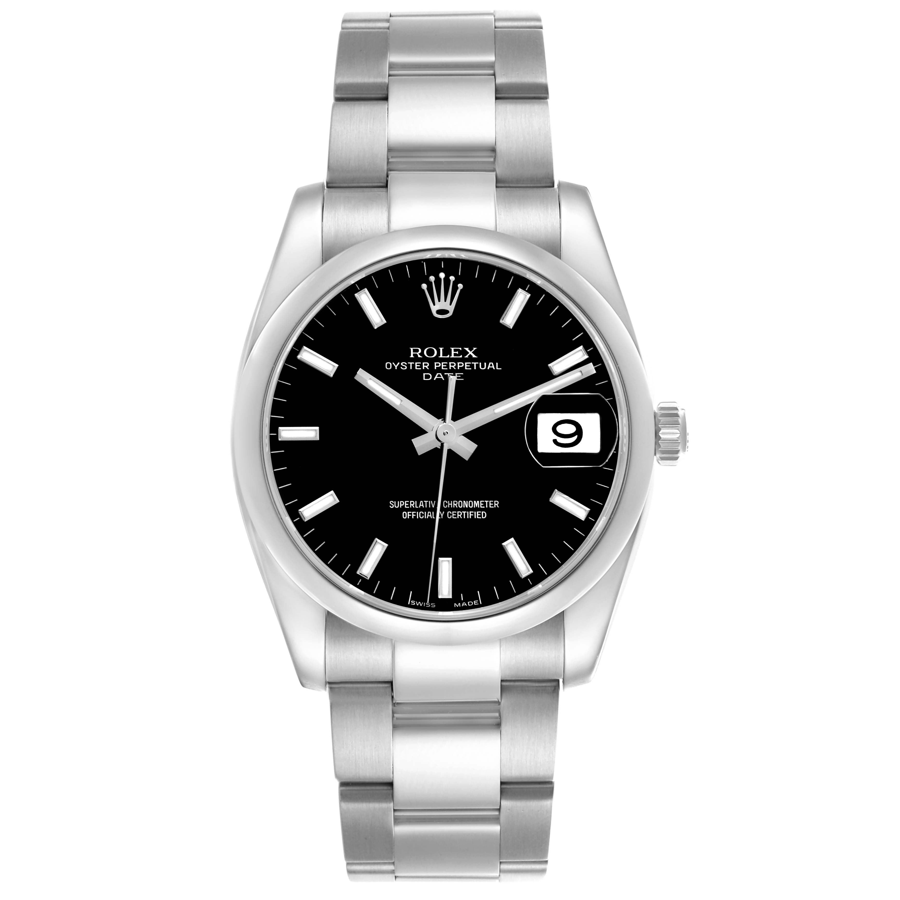 ☺︎✨ Rolex Date Stainless Steel 115200 | Stock 68236 | SwissWatchExpo