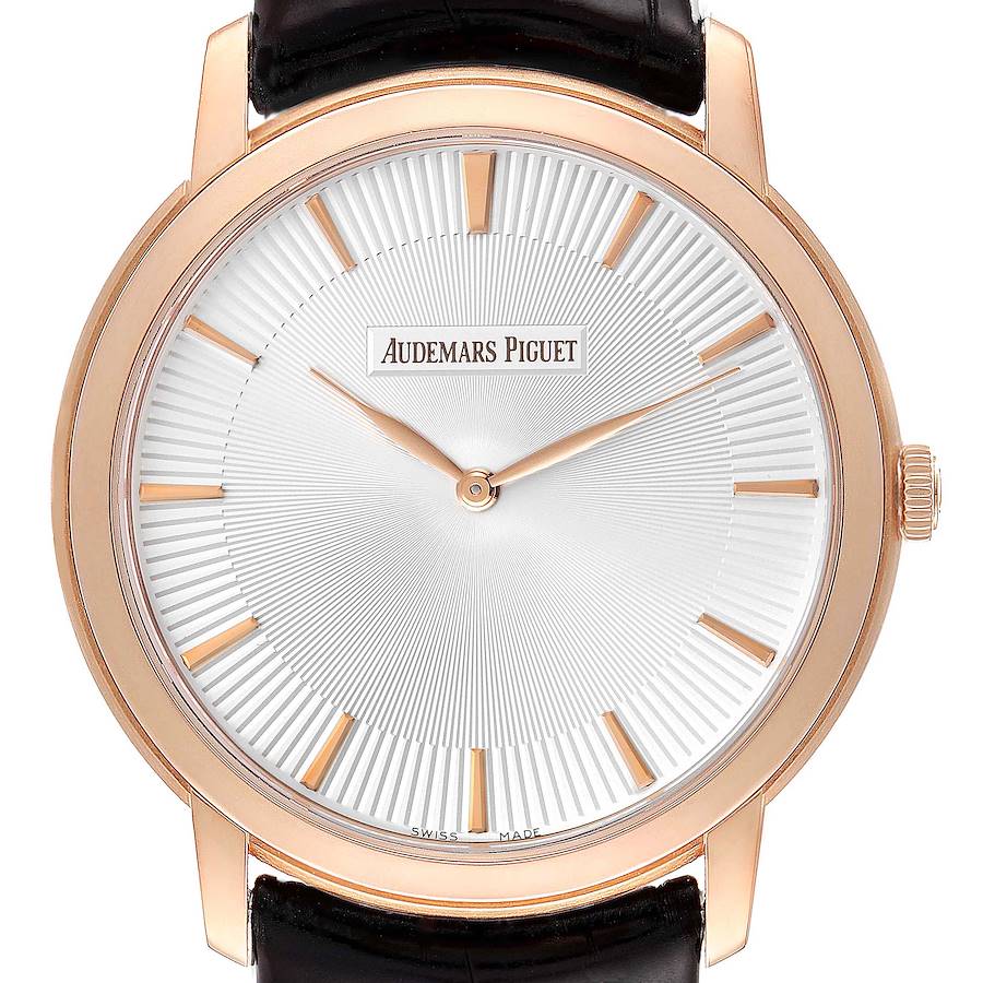 Audemars Piguet Jules 41mm Extra-Thin Rose Gold Mens Watch 15180R Papers SwissWatchExpo