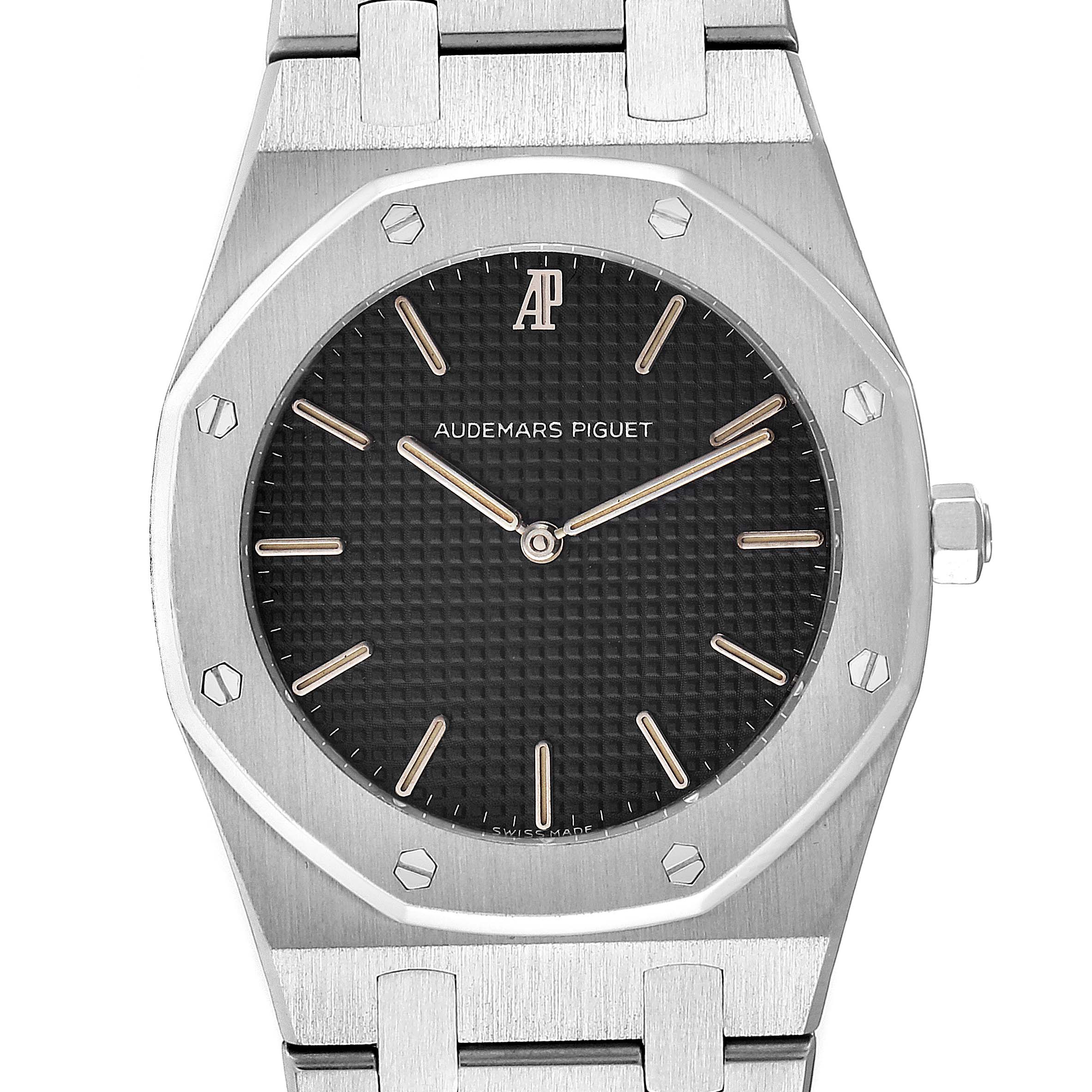 Ap royal oak shop stainless steel black face