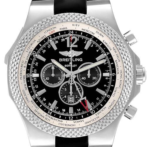 Photo of Breitling Bentley GMT Black Dial Steel Mens Watch A47362