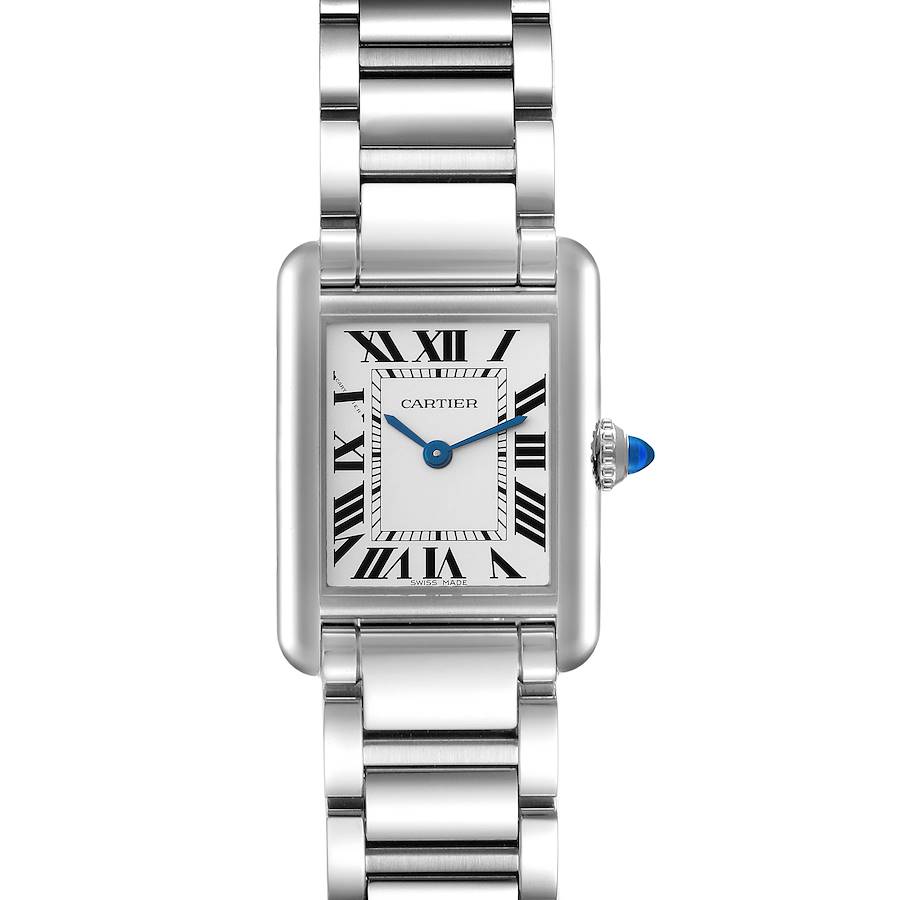 Cartier Tank Must Small Steel Silver Dial Ladies Watch WSTA0051 Box Card SwissWatchExpo