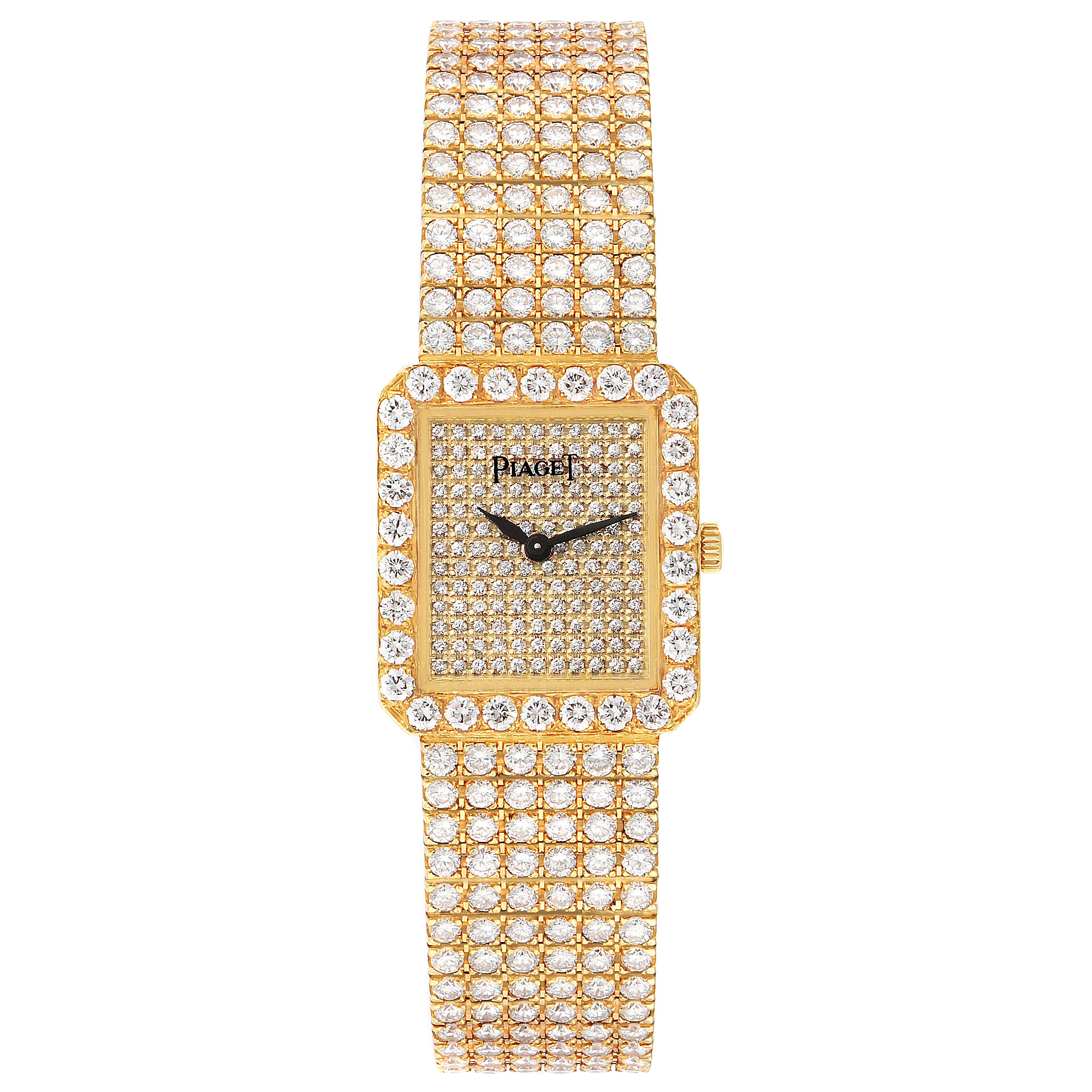 The image shows a front view of a Piaget 83541 C626 Women's Yellow Gold  83541 C626 Women's Yellow Gold  18K Yellow Gold Diamond Dial Bracelet Ladies Watch, model 83541.