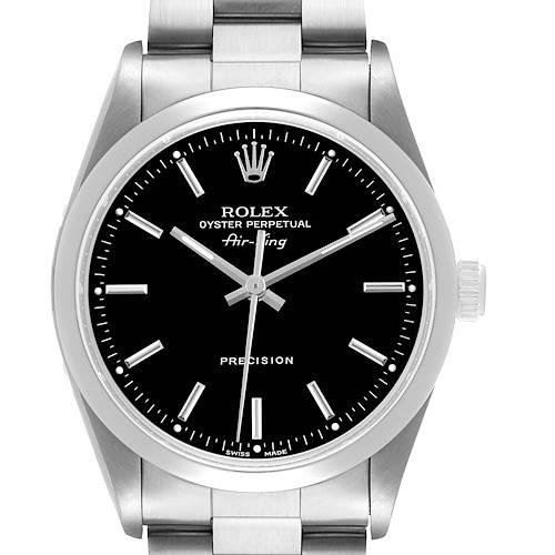 Photo of Rolex Air King Steel Black Dial Mens Watch 14000