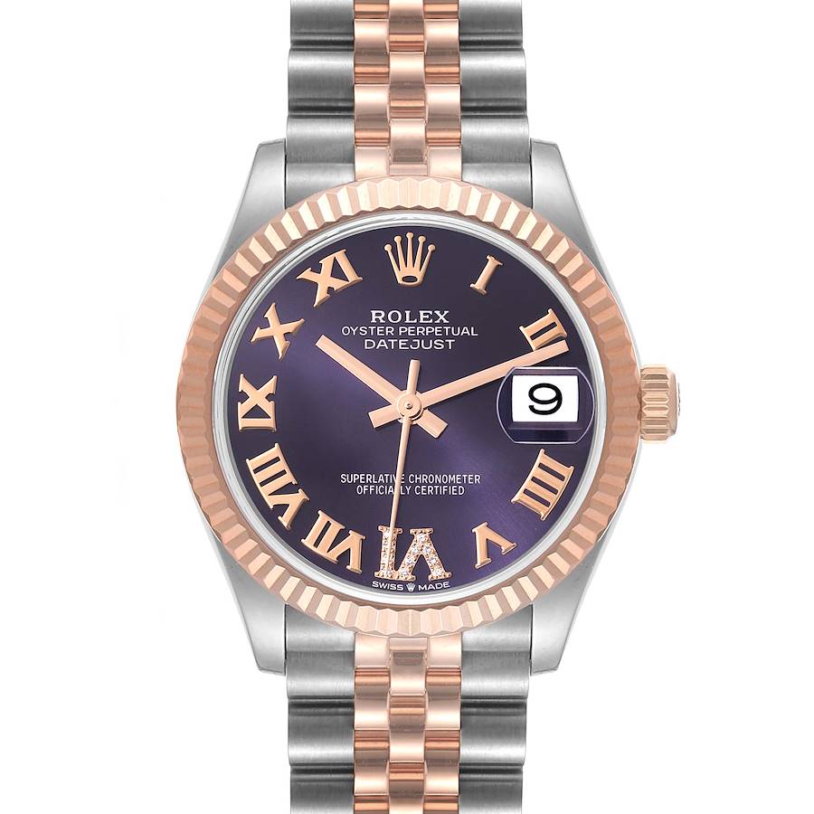 Rolex Datejust 31 Midsize Steel Rose Gold Diamond Ladies Watch 278271 Box Card SwissWatchExpo
