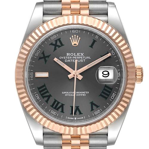 Photo of Rolex Datejust 41 Steel Everose Gold Wimbledon Dial Watch 126331 Unworn