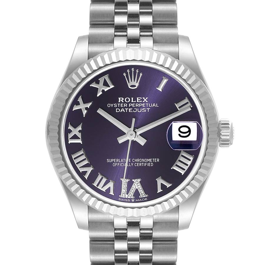 Rolex Datejust Midsize Steel White Gold Diamond Ladies Watch 278274 Box Card SwissWatchExpo